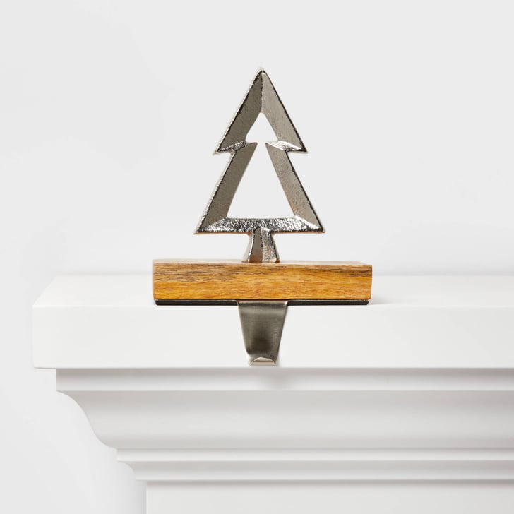 Metal Tree With Wood Base Christmas Stocking Holder Best