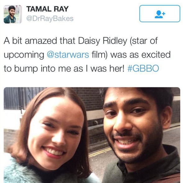 "I can safely say this may have been the most star struck I've been! Hahaha, talking at a mile a minute, total cringe bag but oh my god Tamal!!!! Loving life"