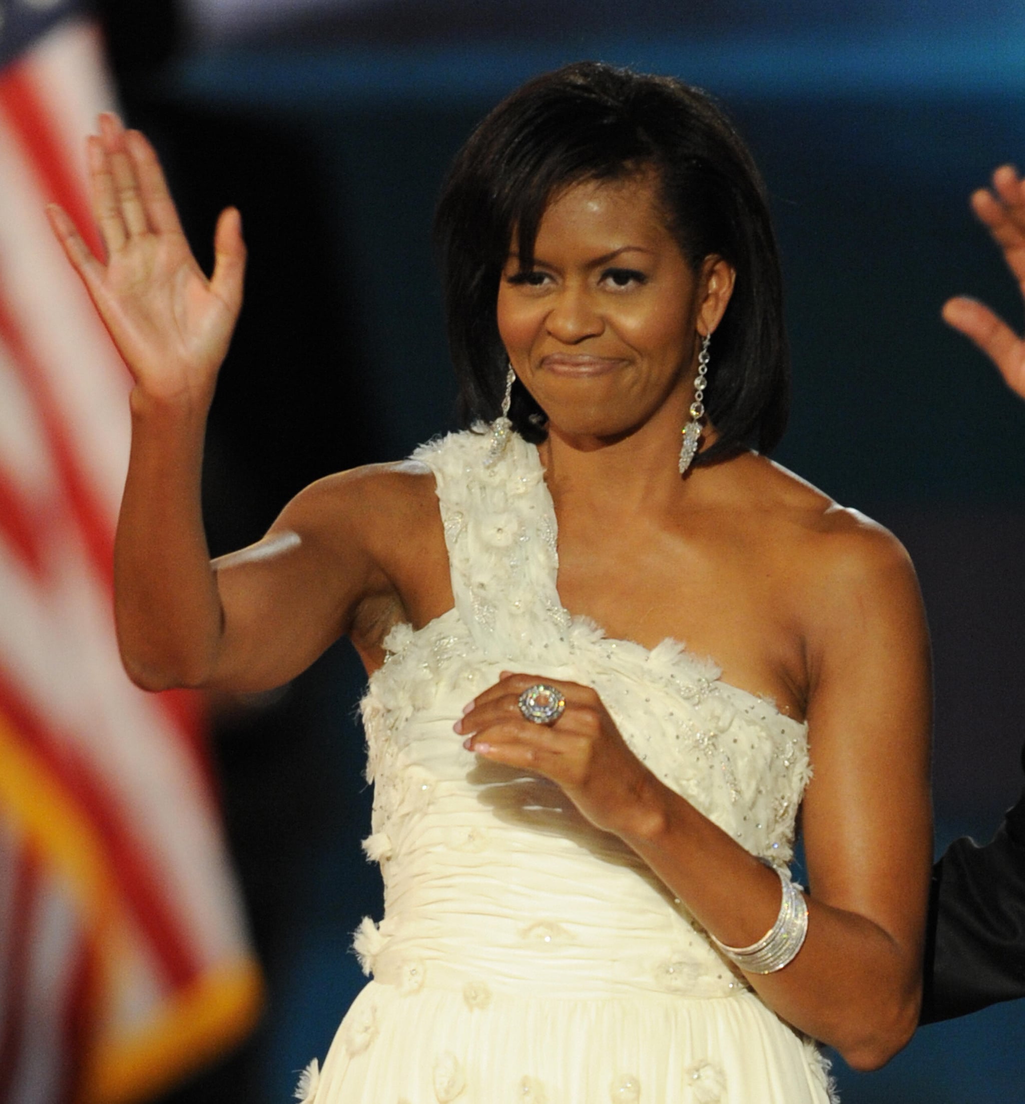 Michelle Obama in a White Jason Wu Gown at the Inaugural Ball ...