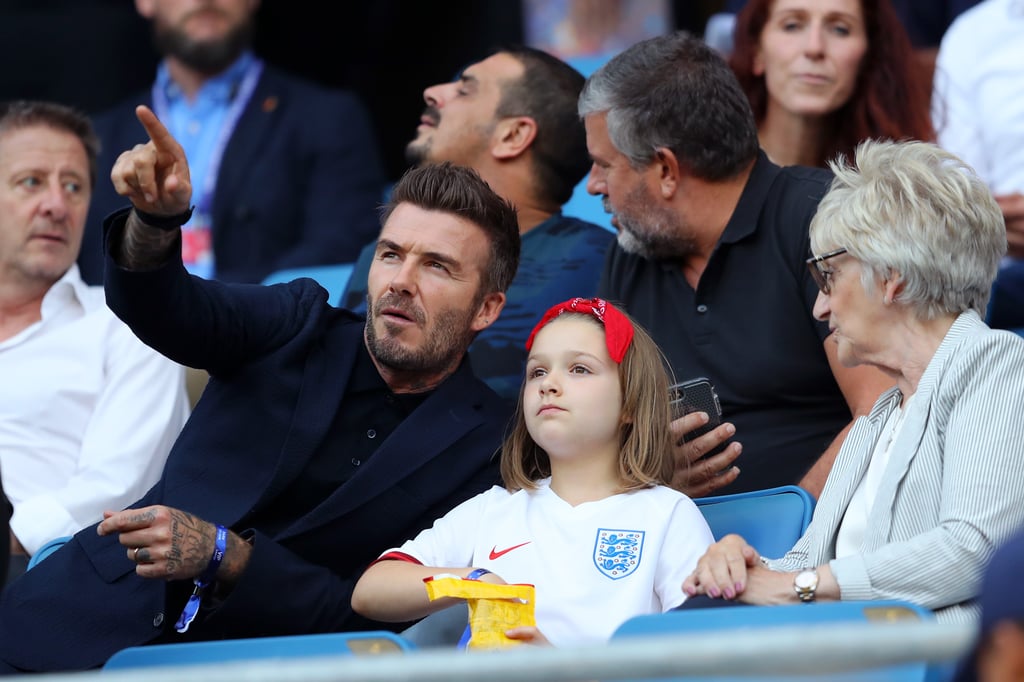 David Beckham and Harper at World Cup Pictures June 2019