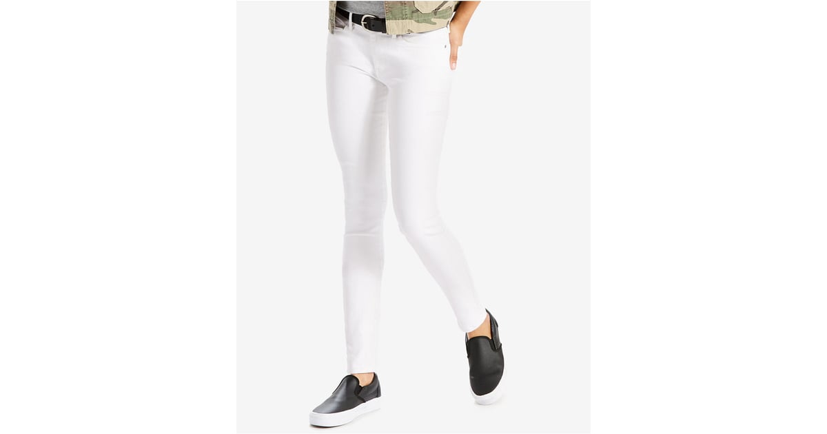 levi's 711 skinny jeans white