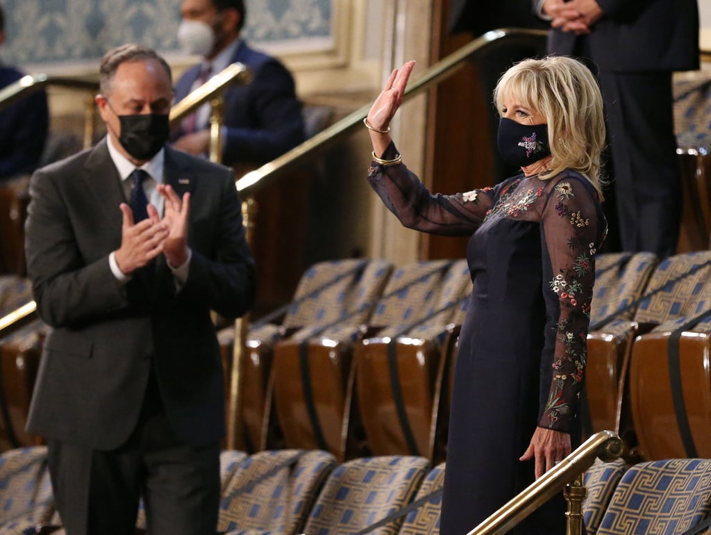Jill Biden Wears Navy Version of Symbolic Inauguration Dress