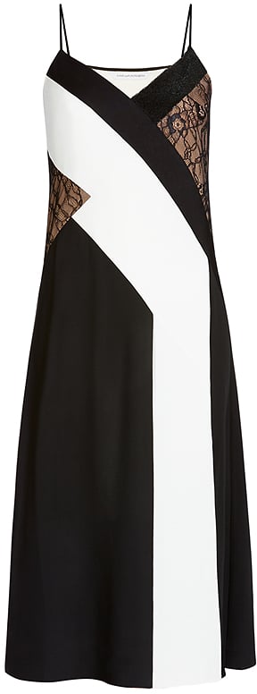 Diane von Furstenberg Frederica Embellished Silk and Lace Slip Dress ($428)