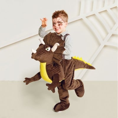 Plush Dino Rider costume