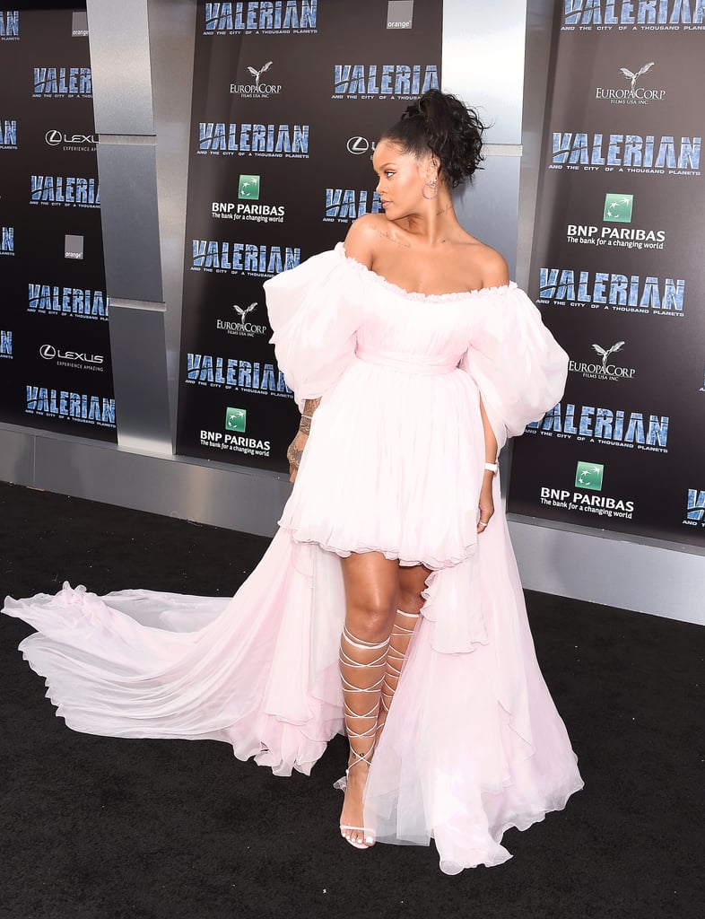 Rihanna Pink Giambattista Valli Dress at Valerian Premiere