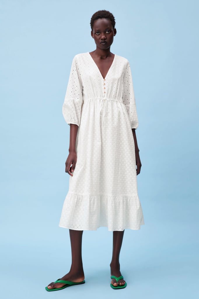 Zara Dress With Cutwork Embroidery | The Best White Cotton Summer ...