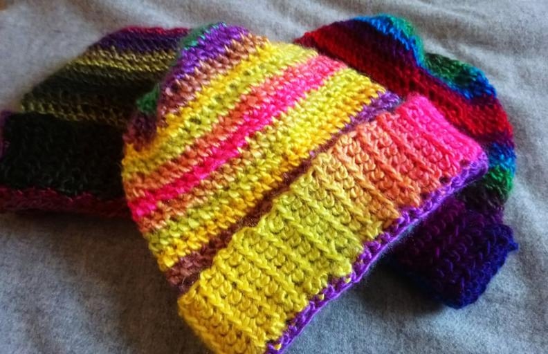 Handmade Multicolored Crochet Beanie