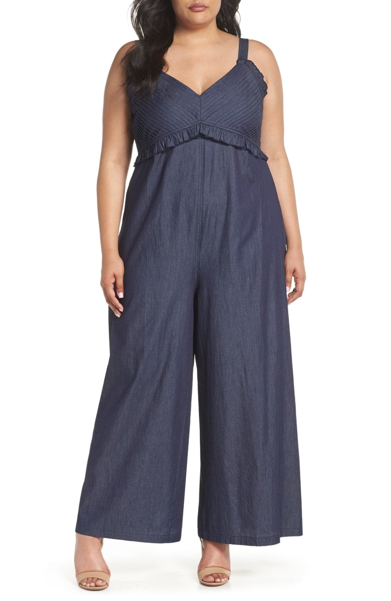 Elvi The Komeko Wide Leg Denim Jumpsuit