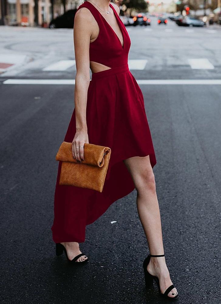 Gobought Sleeveless V-Neck Dress | Sexy Red Dresses on Amazon ...