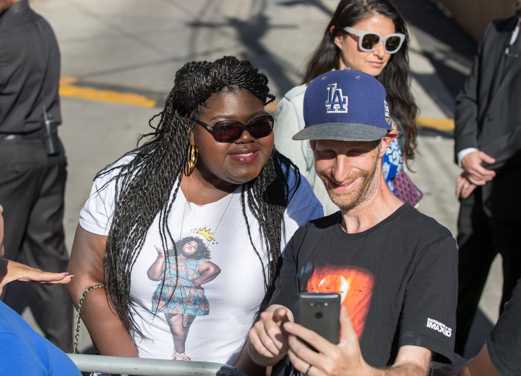 Gabourey Sidibe Wearing a T-Shirt With Her Face on It 2017