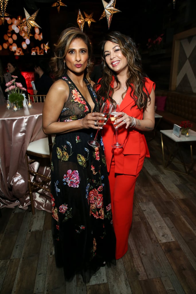 Sarayu Blue and Janel Parrish at the P.S. I Still Love You Premiere in LA