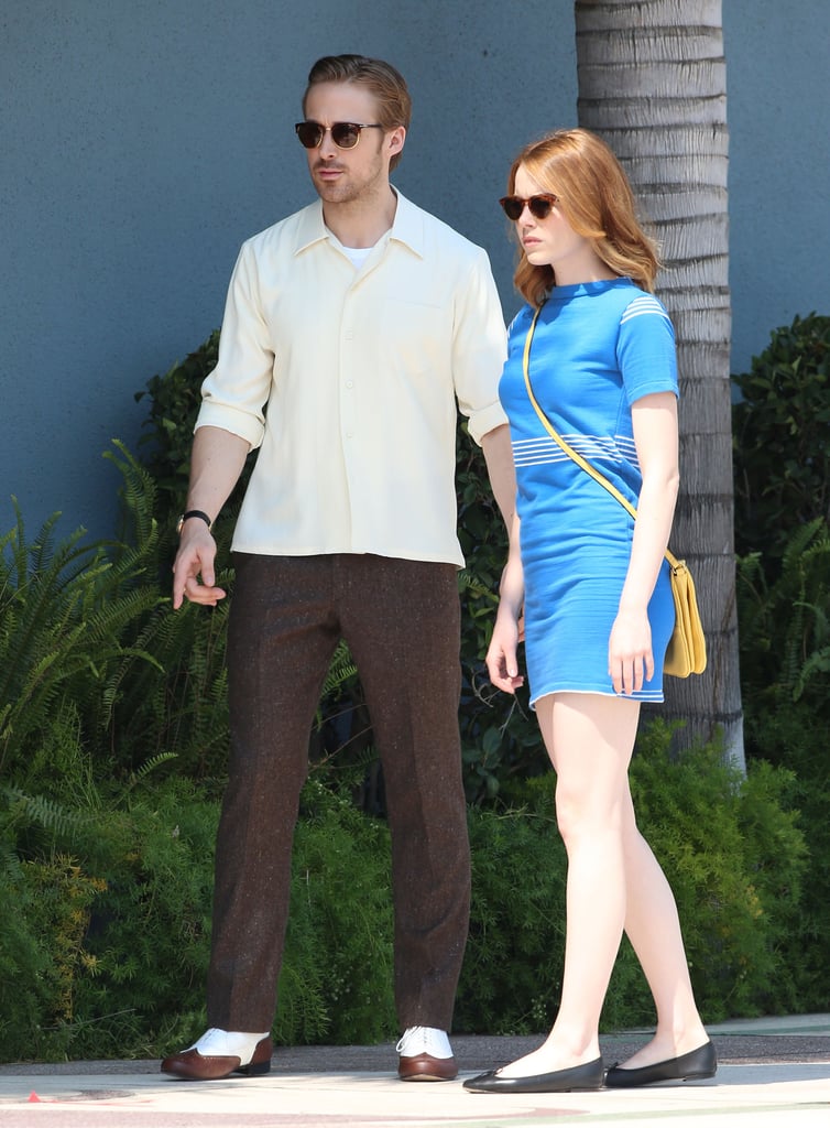 Emma Stone and Ryan Gosling on Set Pictures