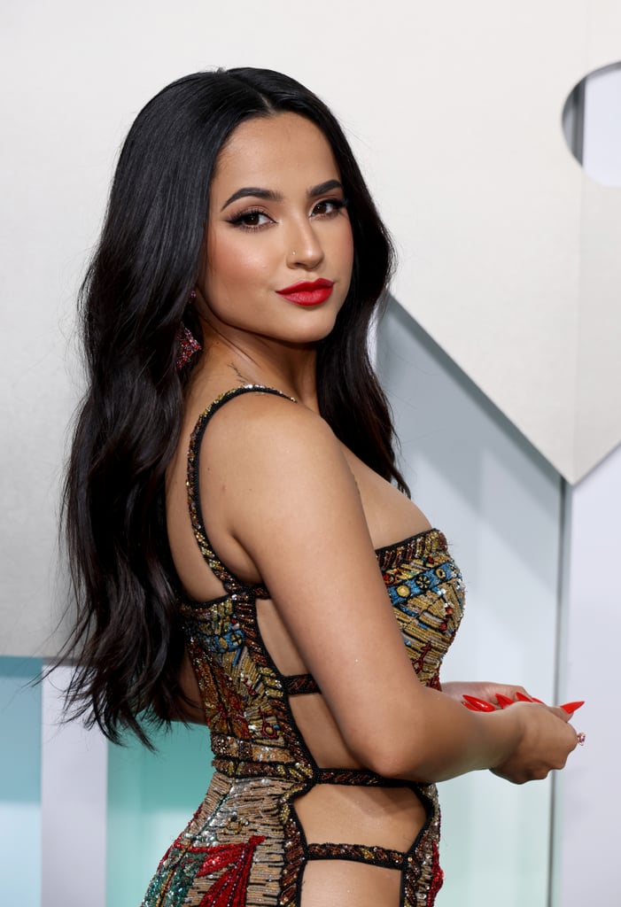 Becky G's Bold Red Lip and Copper Eyeshadow