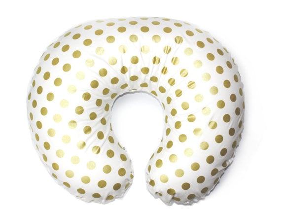 Gold Dot Boppy Pillow Cover