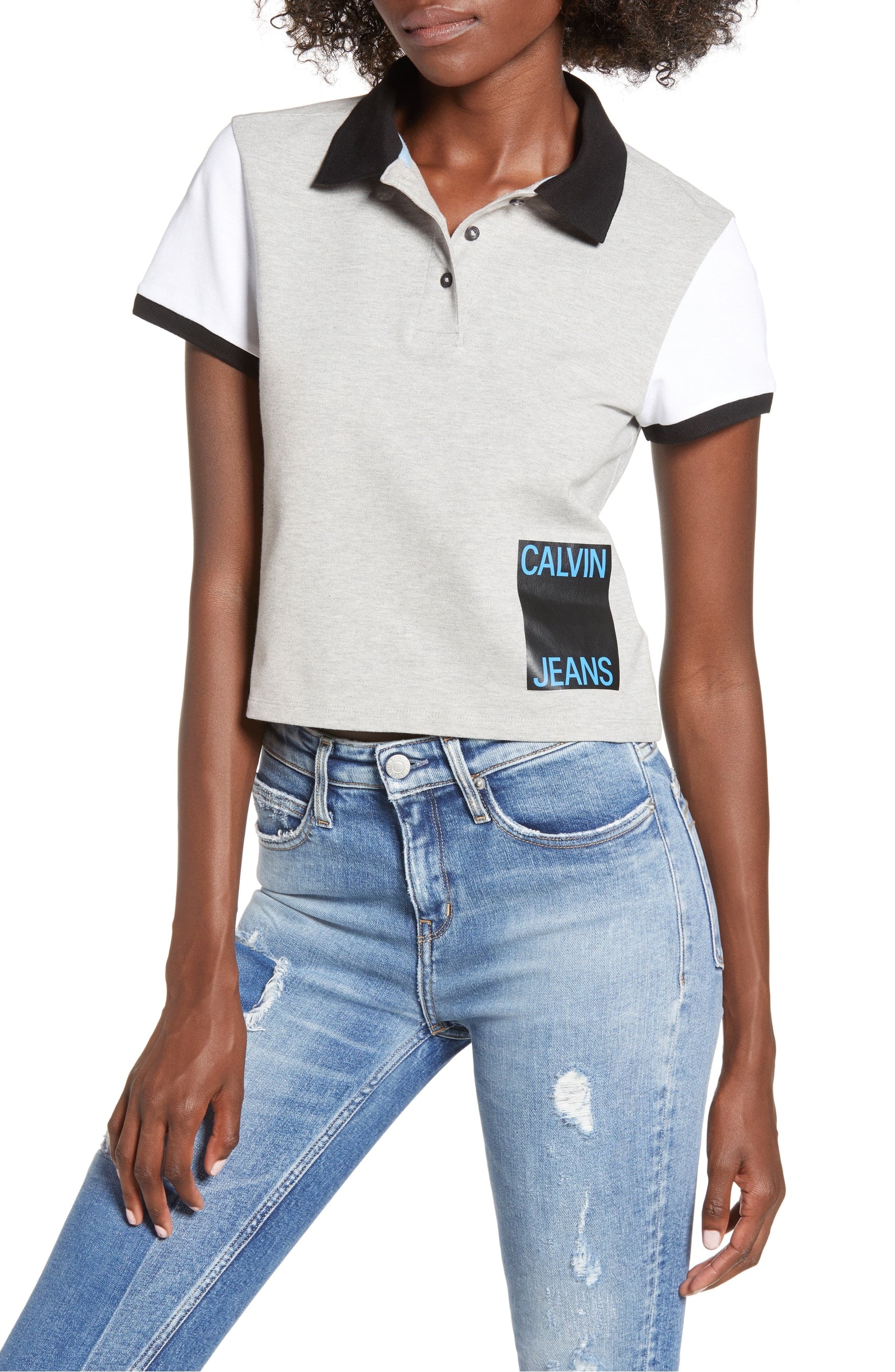Calvin Klein Jeans Crop Polo Kendall Jenners Crop Top