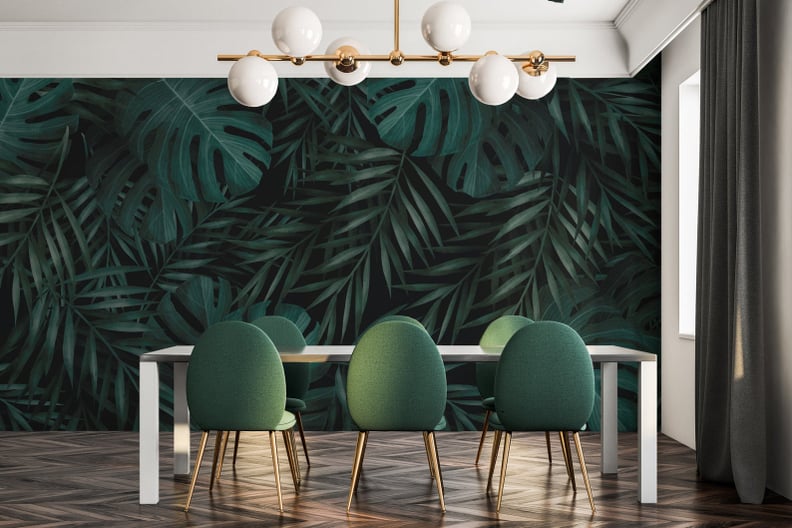 Etsy Tropical Leaves Removable Vinyl Mural