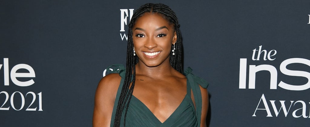 Simone Biles Wears Green Cutout Dress at InStyle Awards