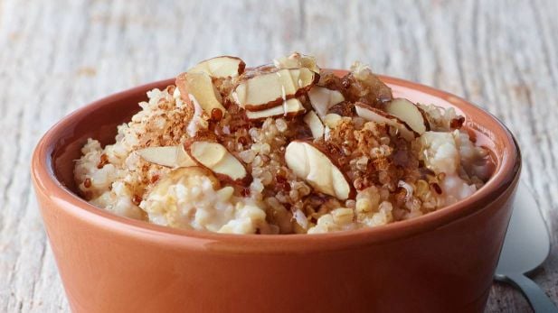 Steel-Cut Oatmeal With Almonds, Quinoa & Honey