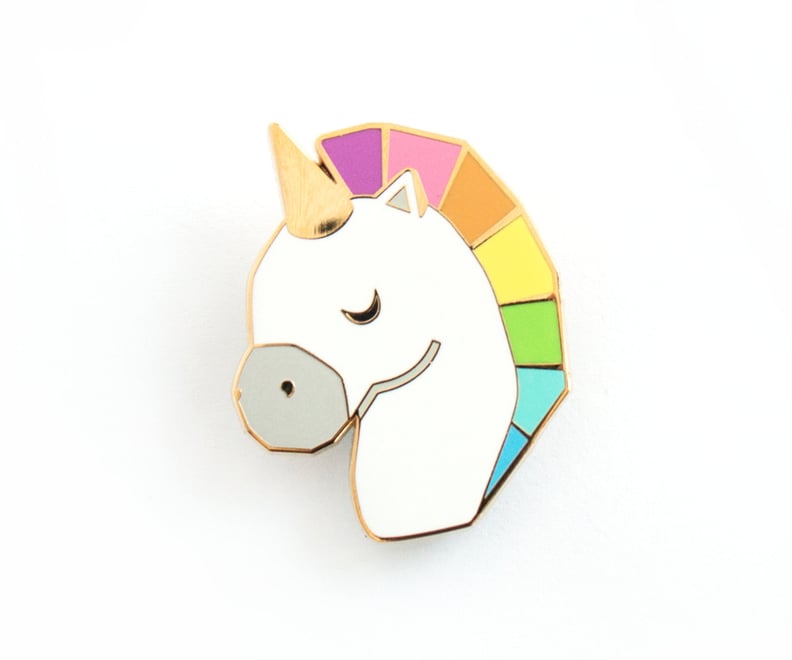 Geometric Rainbow Unicorn Pin