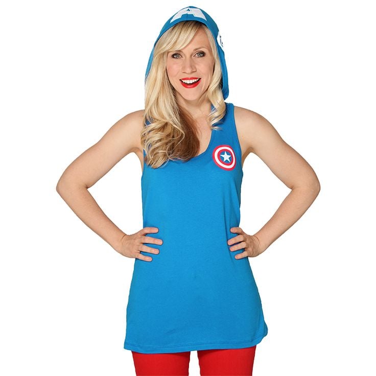 You're going to need something appropriate for the month's weather and festivities. Enter Her Universe's Captain America Hooded Tank ($35), which looks very summertime casual. But, flip that hood up and — bam! — patriotic superhero ready to fight all kinds of crime. 
— KS