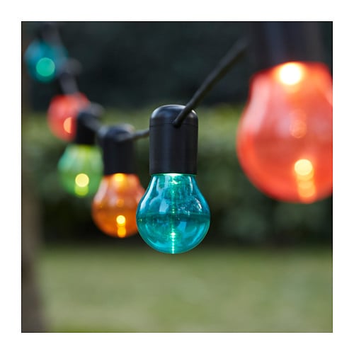 Solvinden LED Light Chain With 12 Multicolored Lights ($25) | Ikea ...