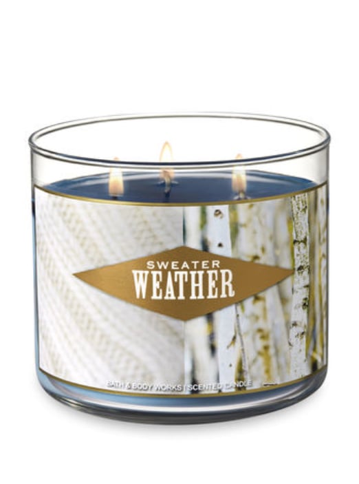 Sweater Weather ThreeWick Candle Bath & Body Works Fall Candles 2018