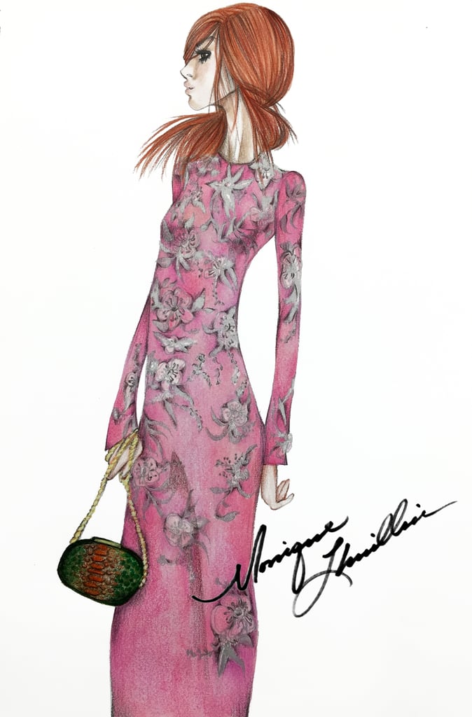 Monique Lhuillier Designer Sketches From New York Fashion Week