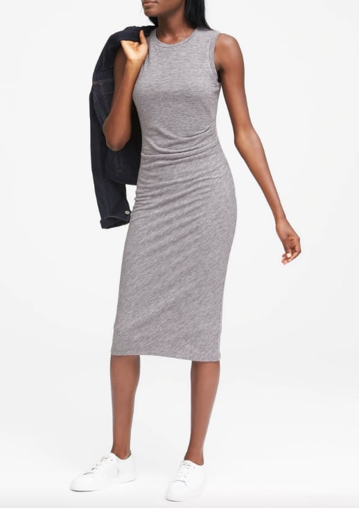 Cozy Knit Ruched-Side Sheath Dress