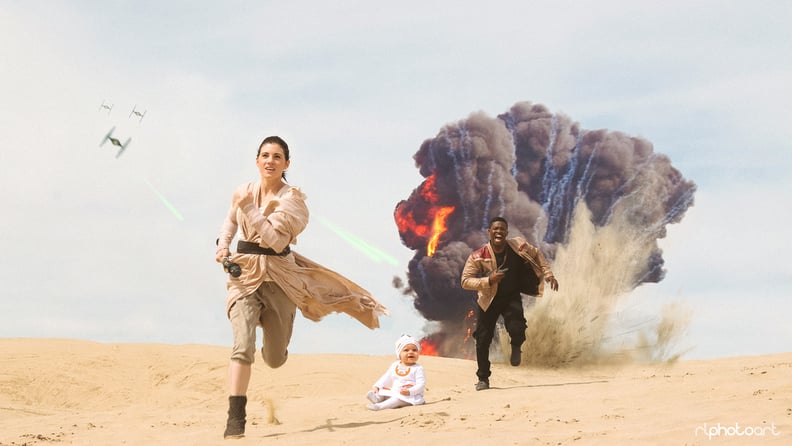 Re-creating the battle scene from Star Wars: The Force Awakens.