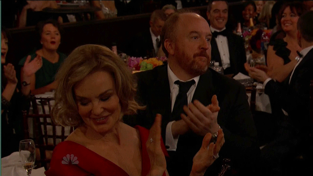 Jessica Lange had to avert her eyes from the sheer beauty. Louis CK whistled.