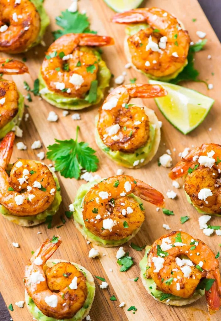 Spicy Shrimp Guacamole Bites