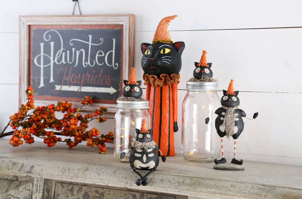 K & K Interiors Skeleton Cat Statue