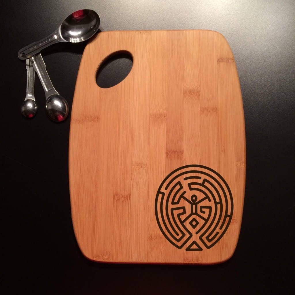 The Maze Westworld HBO Show Logo Laser Engraved Bamboo Cutting Board ($16)