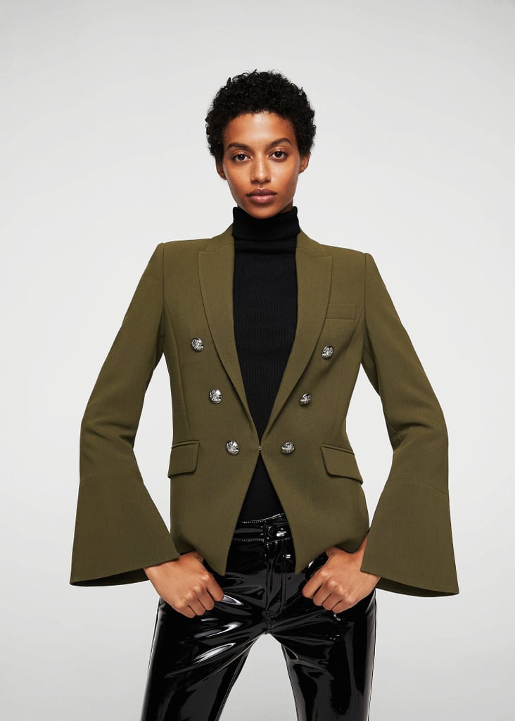 flared sleeve blazer