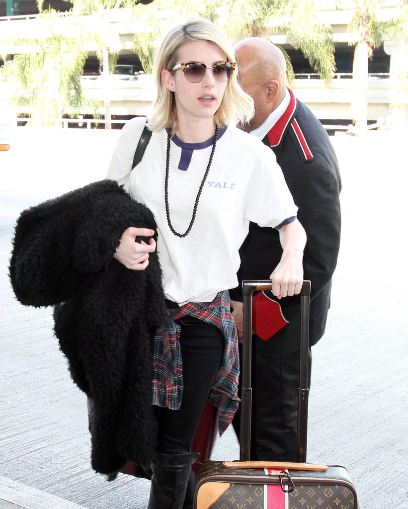 On Wednesday, Emma Roberts jetted out of LAX.