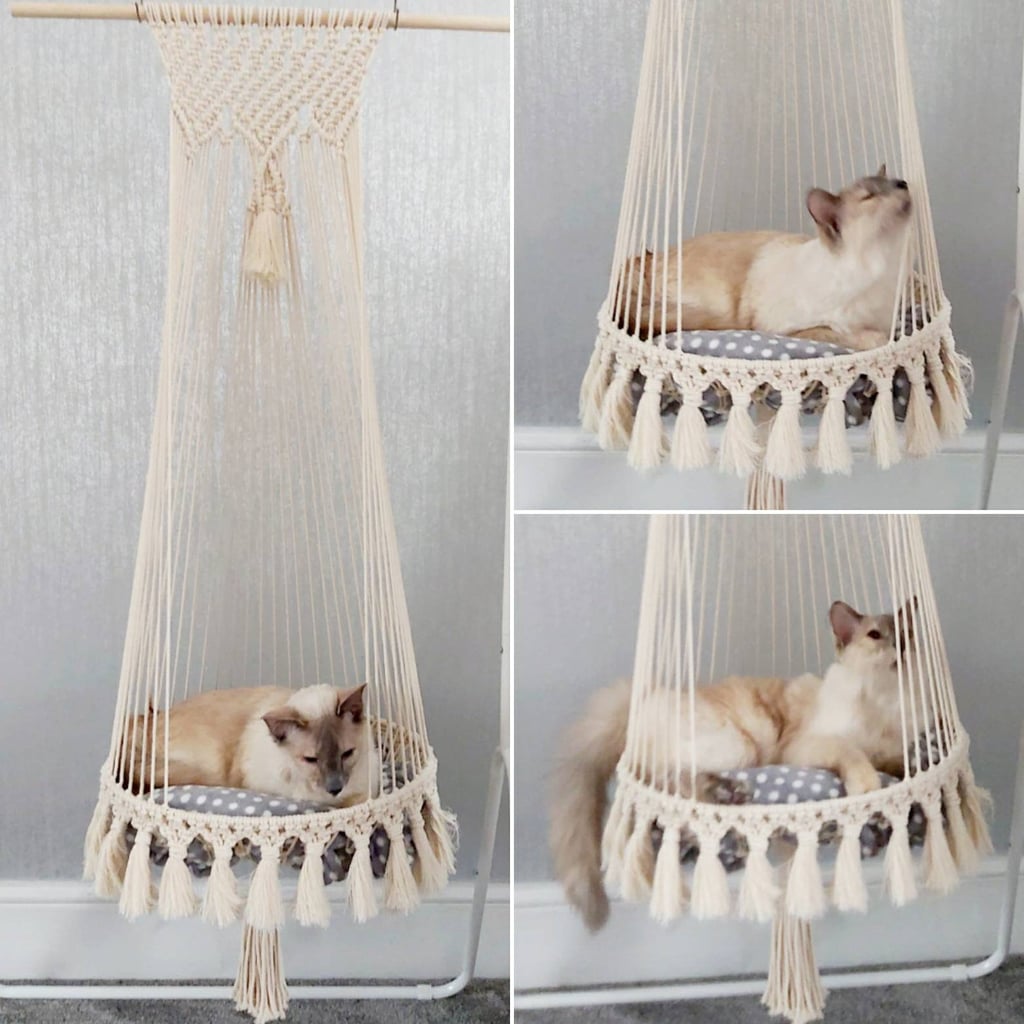 MacrameInteriorsCo Macrame Cat Bed