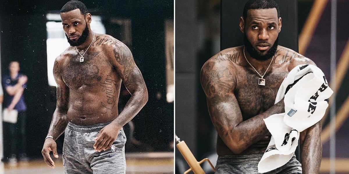 Lebron with 2025 no shirt