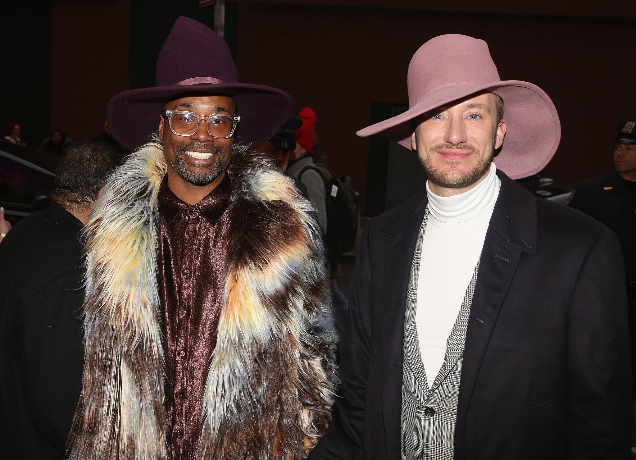 NEW YORK, NY - MARCH 10:  Billy Porter and husband Adam Porter Smith pose at the opening night of the new hit musical