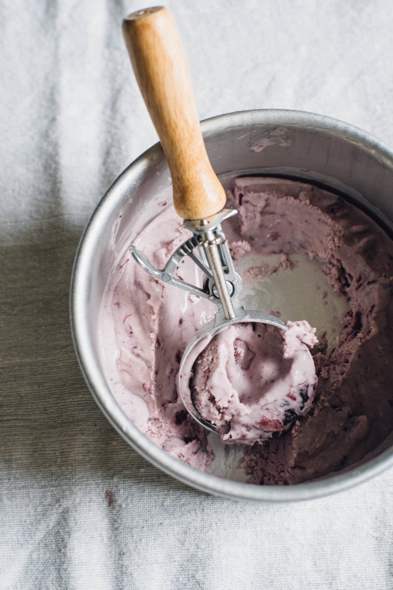 Coconut Blueberry Rhubarb Ice Cream