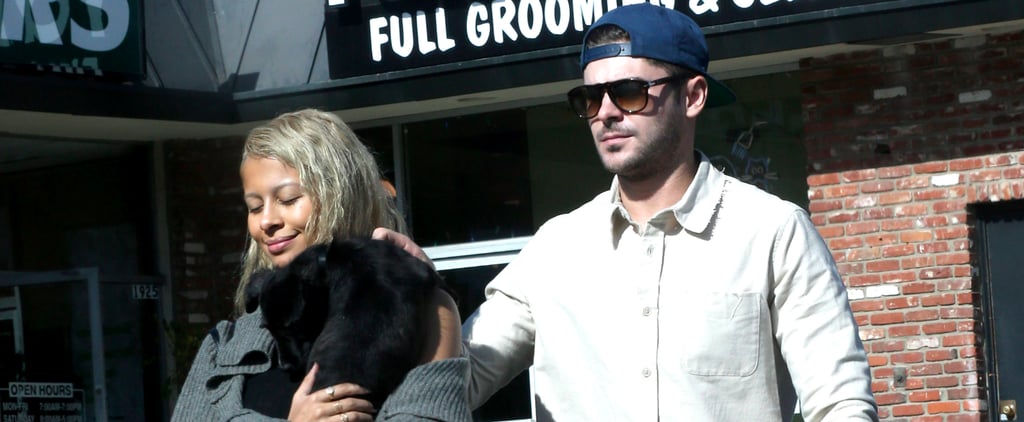 Zac Efron and Sami Miro With a Dog | Pictures
