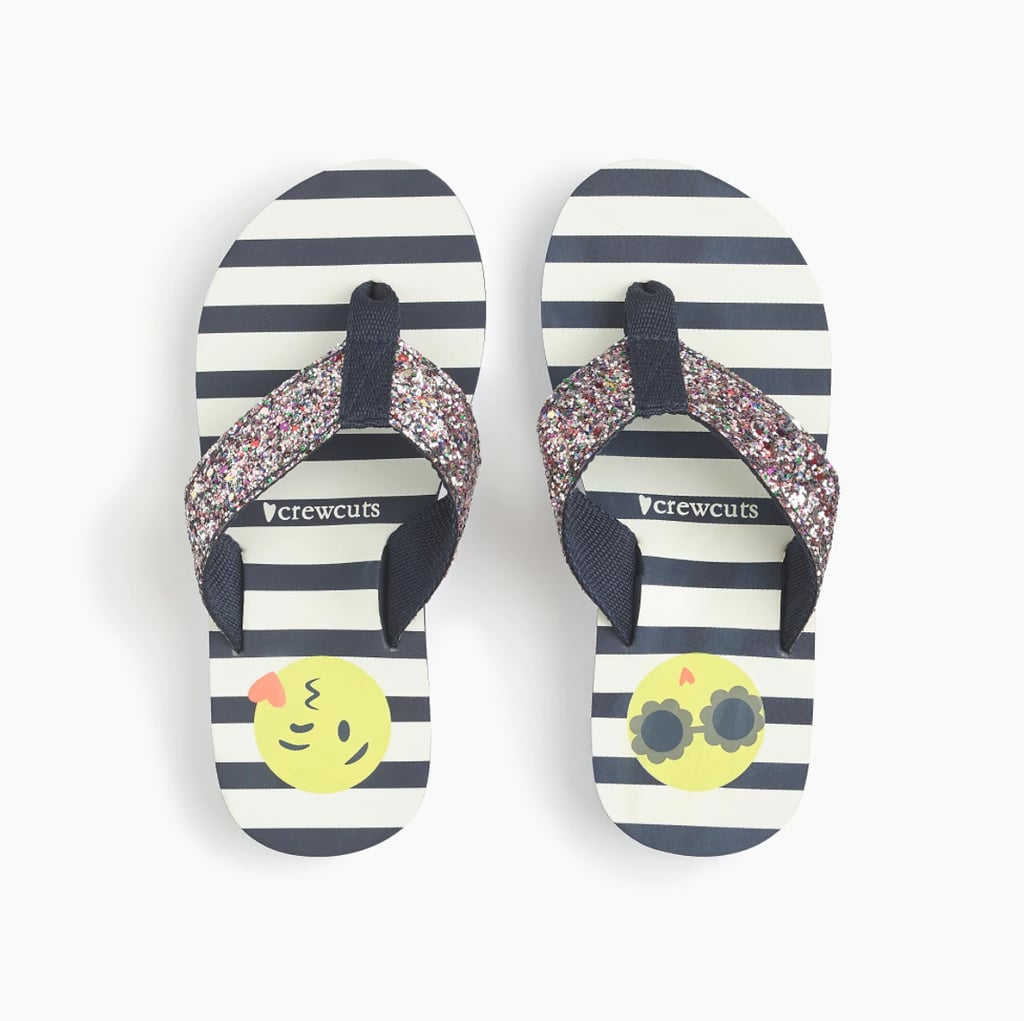 J.Crew Glitter Emoji Flip-Flops