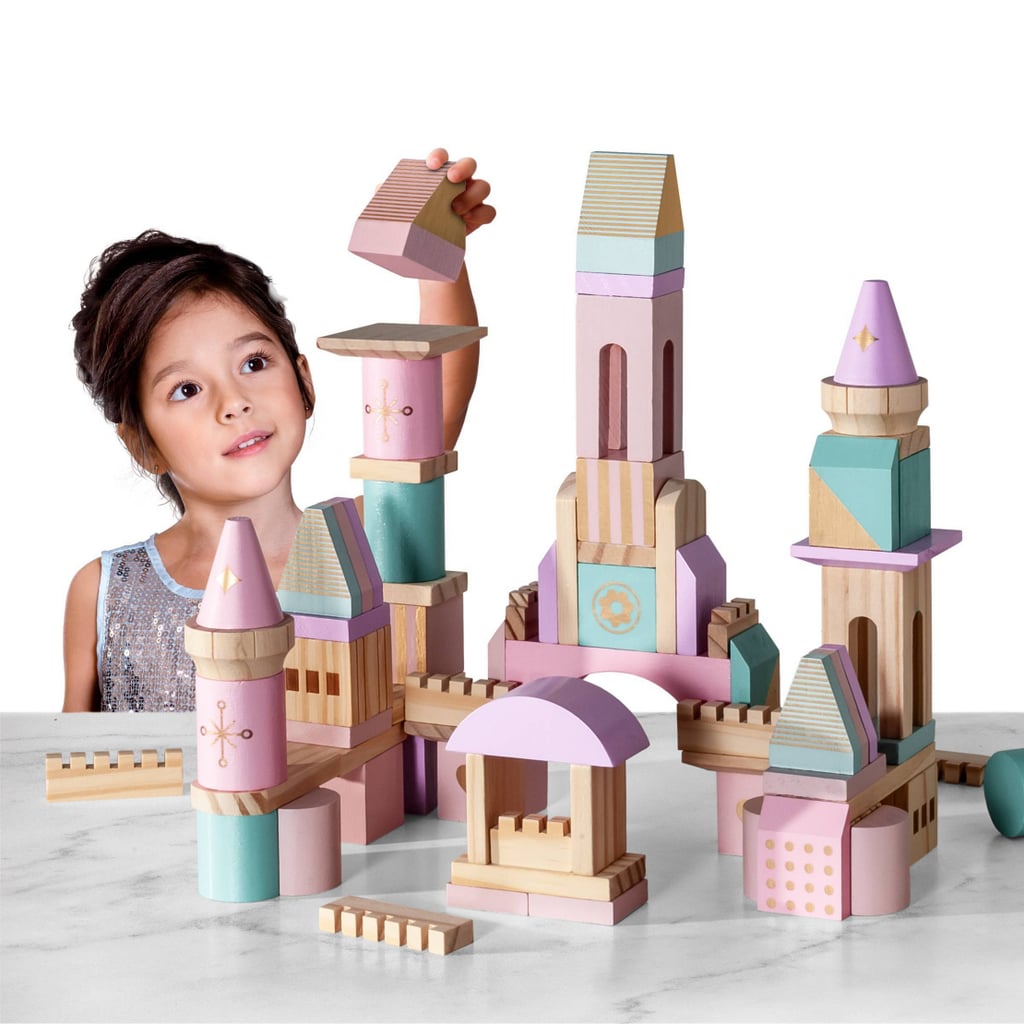A Majestic Castle: FAO Schwarz Medieval Princesses Wooden Castle Building Blocks Set