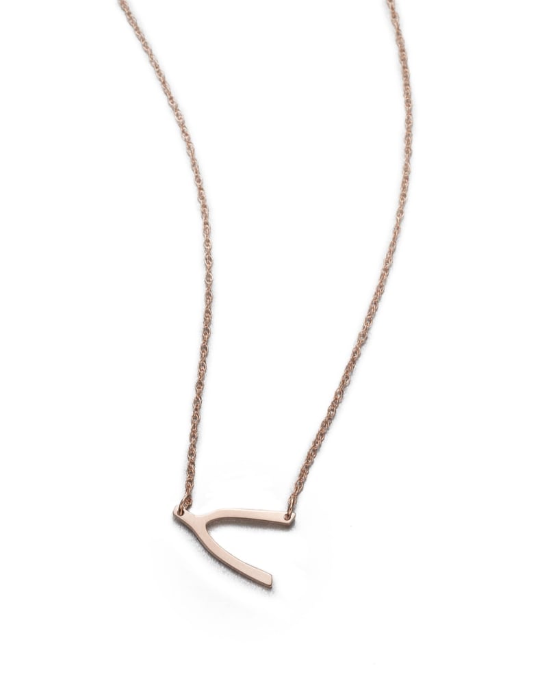 Jennifer Zeuner Jewelry Wishbone Pendant Necklace