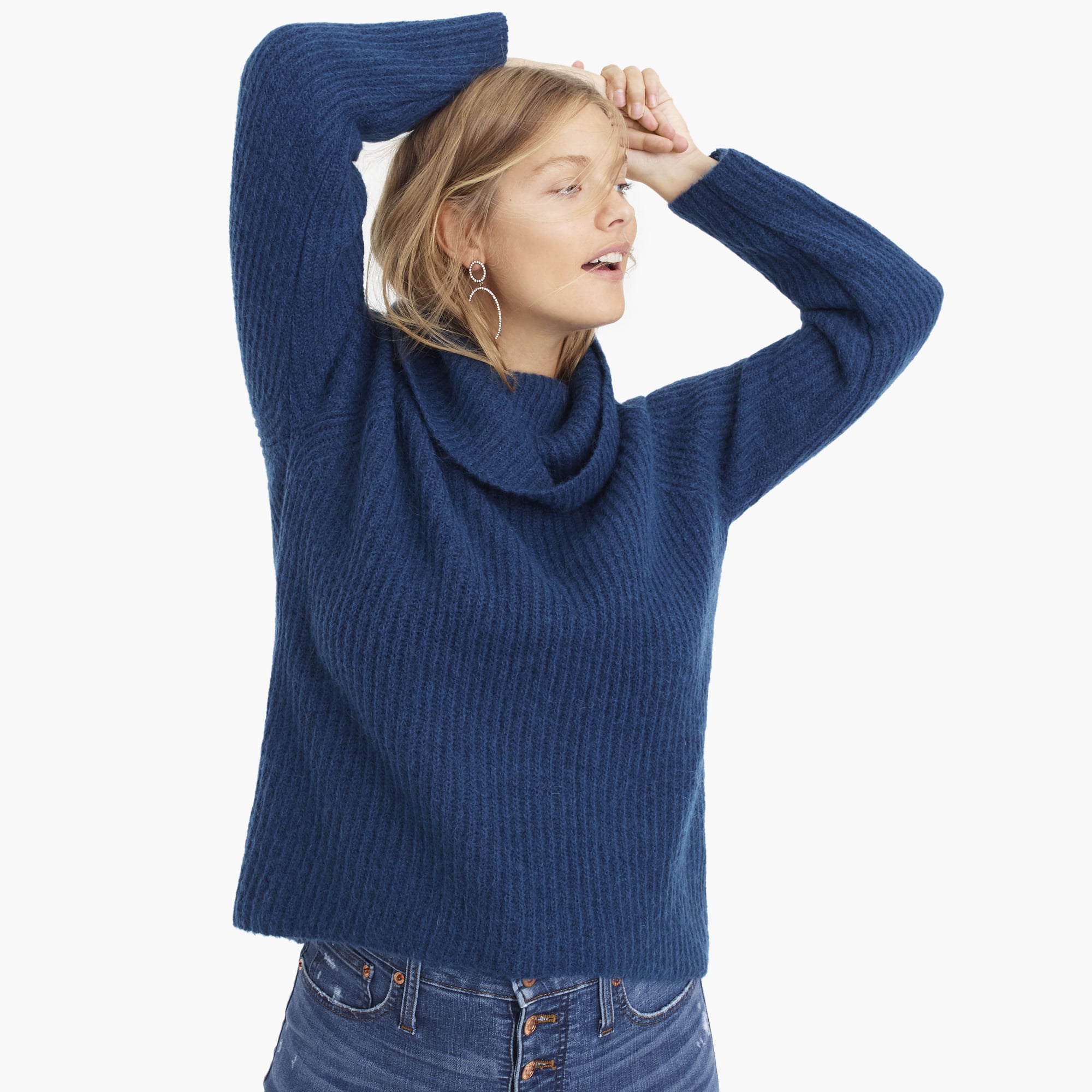 Point sur ribbed turtleneck sweater Clearance