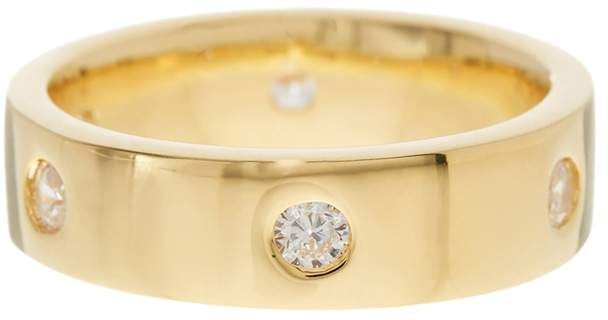 Sterling Forever Women's Classic Station Cubic Zirconia Band Ring