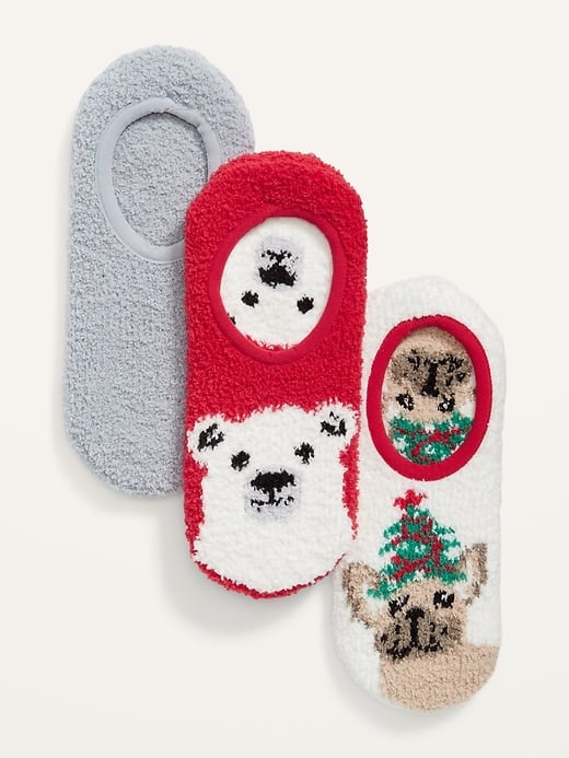 Old Navy Cozy Gripper Sneaker Socks 3-Pack