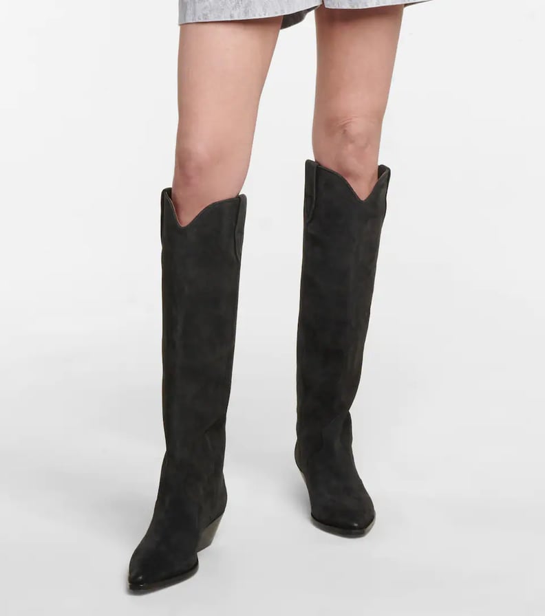Knee High Cowboy Boots: Isabel Marant Denvee Suede Knee-high Boots
