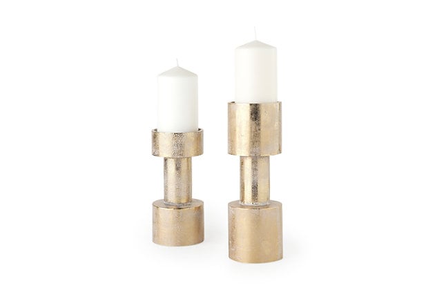 Mercana Gold Metal Table Candle Holders