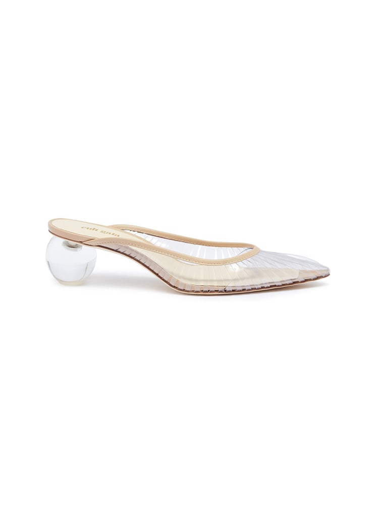 Cult Gaia Alia Orb Heel Cutout PVC Mules