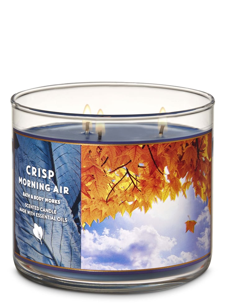 NEW BATH & BODY WORKS CRISP MORNING AIR SCENTED CANDLE 3 WICK 14.5 OZ LARGE 